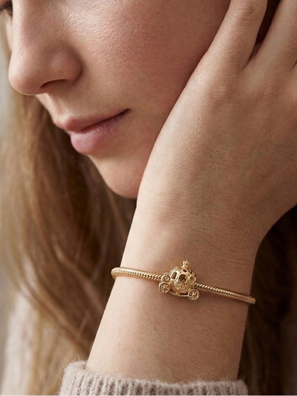 Yellow Gold Princess Carriage Charm